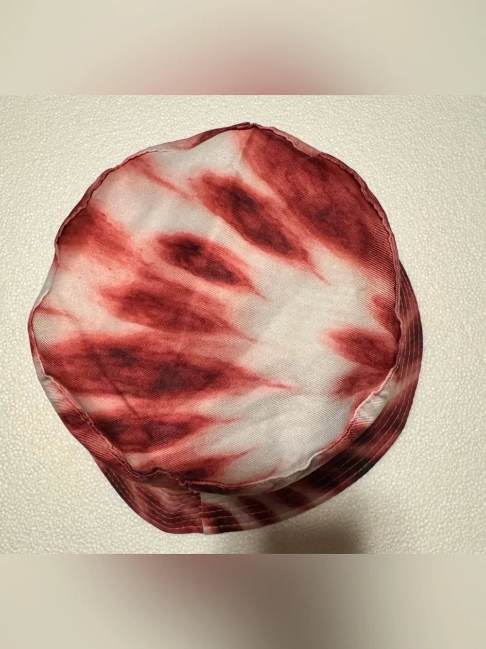 NFL Red and White Tie-Dye Bucket Hat with Gold-Trim Logo